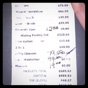 Bella Terra makeup, mascara, brushes and bag